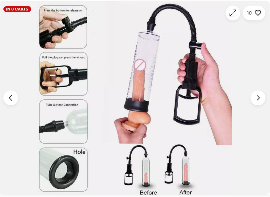 Pompe à Pénis Handsome Up – Puissance & Taille |+ Huile Cadeau (Dc)