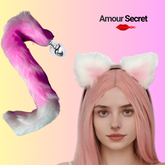 Kit Sensuel Amour Secret – Oreilles & Queue en Fourrure avec Plug