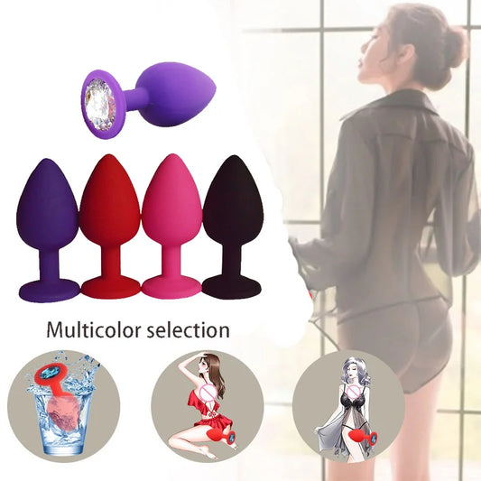 Plug anal en silicone Honeypleasures orné de strass colorés et de bijoux en diamant