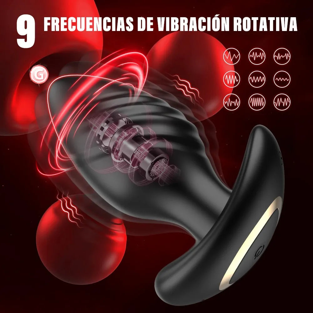 🔌 Vibrador à Rotation – Plug Anal avec Massage et Contrôle via Application