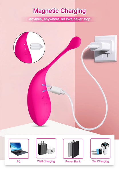 Œuf vibrant puissant avec télécommande sans fil, vibromasseur pour femme, gode, masseur de point G, produit pour adultes