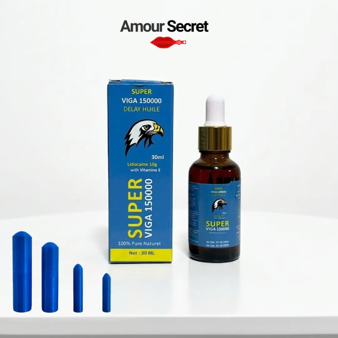 Super Viga 150000 · Huile Retardante 30 ml Amour Secret