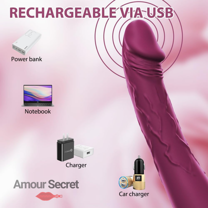 Godemiché vibrant pour stimulateur anal du point G, longueur insérable 22cm