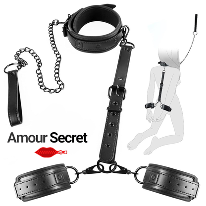 Collier & Menottes BDSM – Kit de Jeux pour Couples