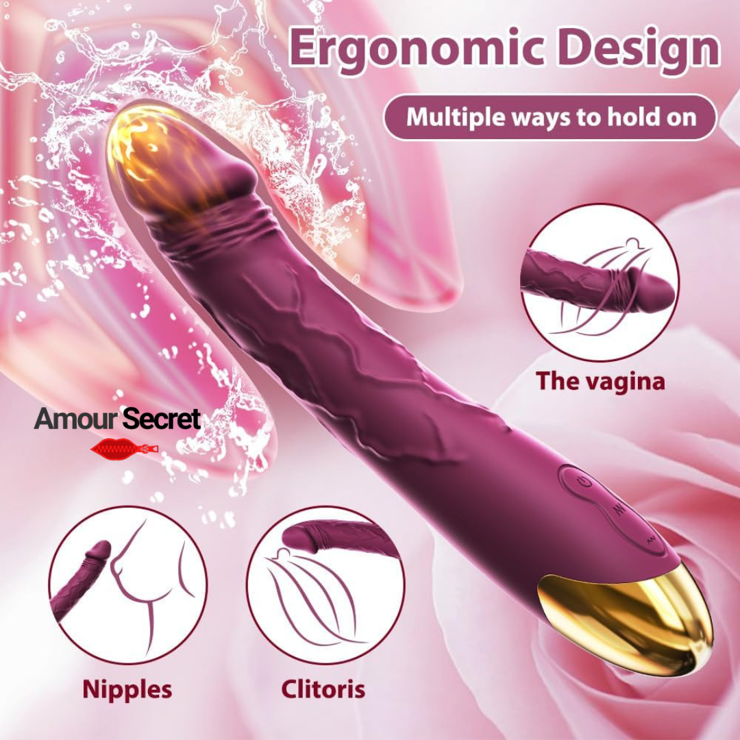 Godemiché vibrant pour stimulateur anal du point G, longueur insérable 22cm