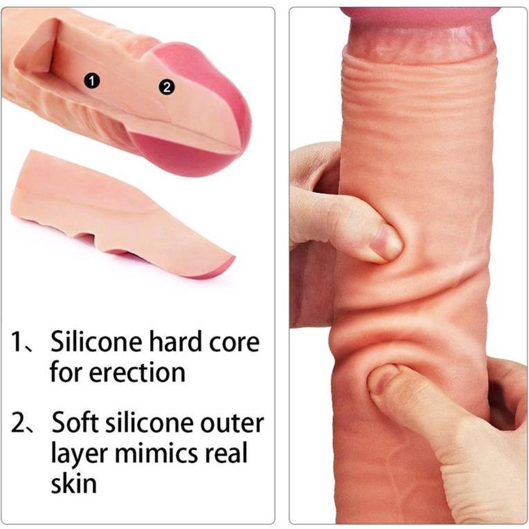 STRAPON DILDO SILICONE 1ère-QUALITÉ Avec Ceinture Gratuit