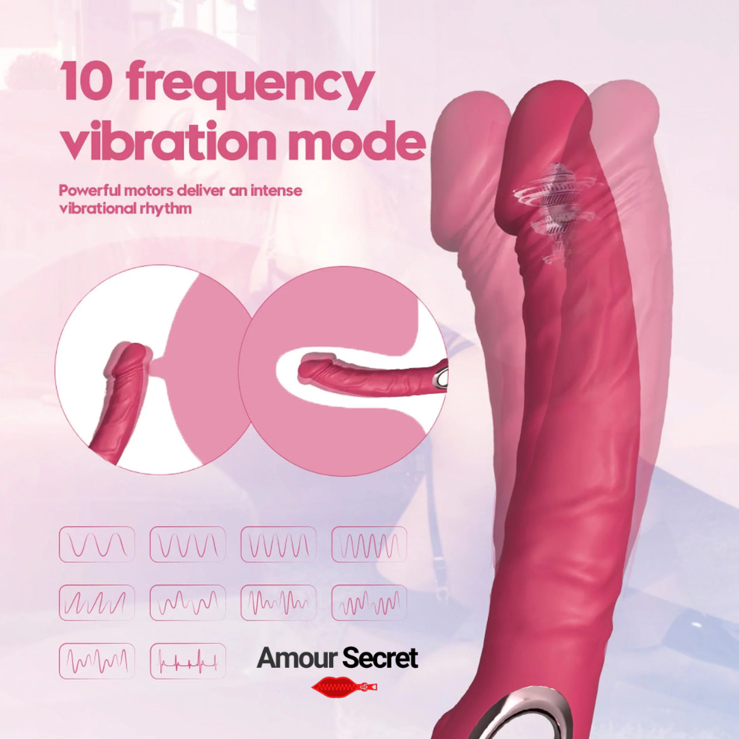 Godemiché vibrant pour stimulateur anal du point G, longueur insérable 22cm