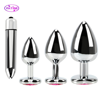 Vibromasseurs anaux en métal de 28 à 42 mm pour femmes, clitoridiens et vaginauxmasturbateurs féminins, sextoys pour adultes. Boutique érotique.